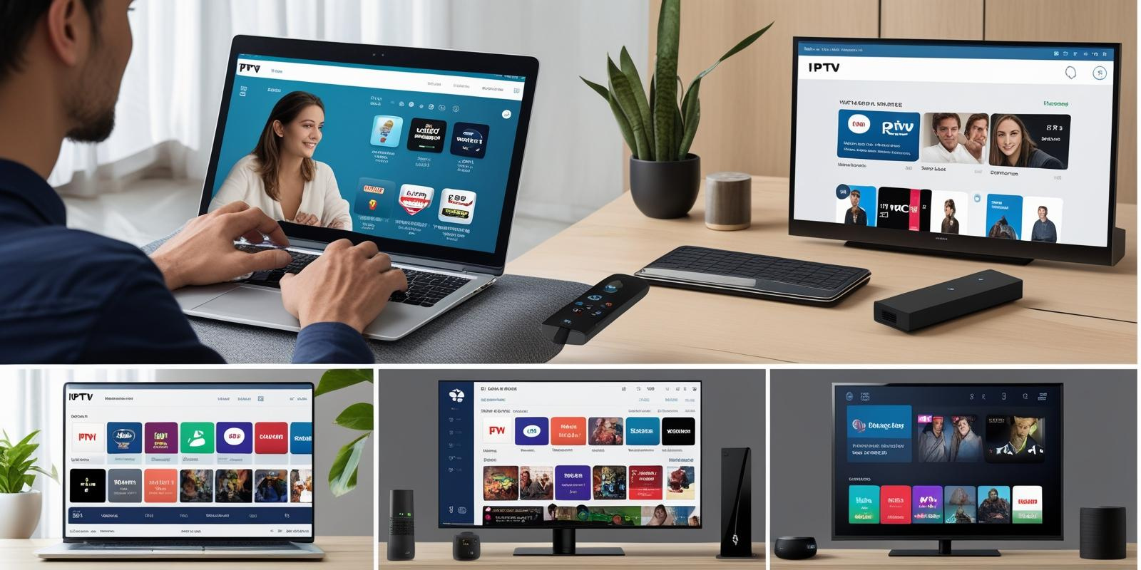 Best IPTV player interface showcasing seamless streaming and multi-device support for live TV and VOD.