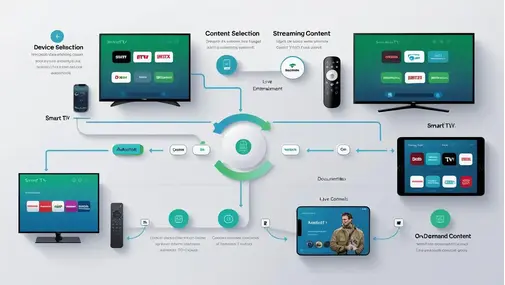 Flow chart of the compatible devices and working of IPTV Media UK