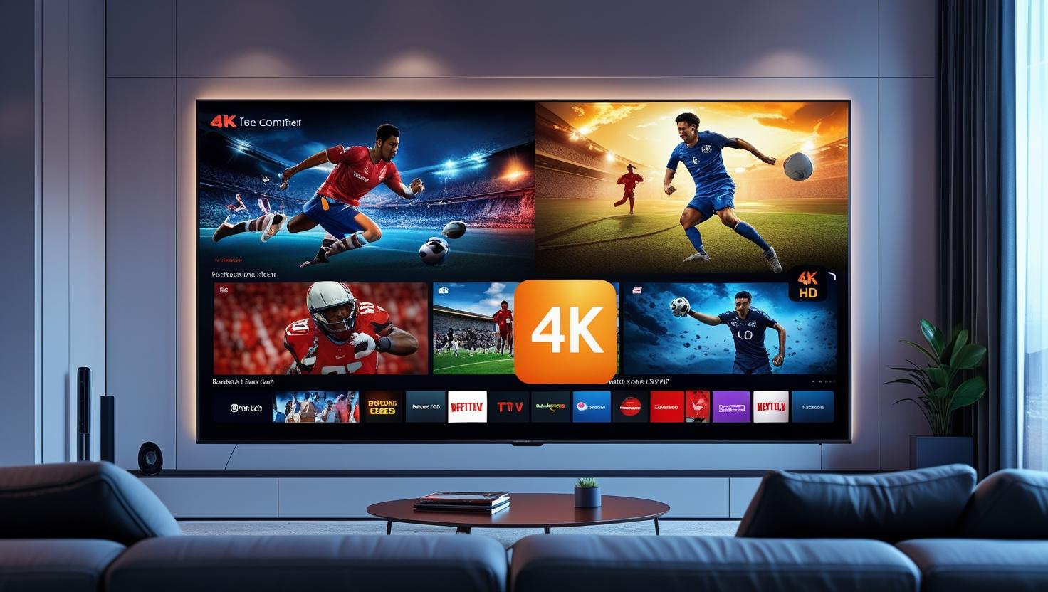 Seamless 4K Live IPTV Streaming showcasing ultra HD channels, smooth playback, and crystal-clear visuals on multiple devices