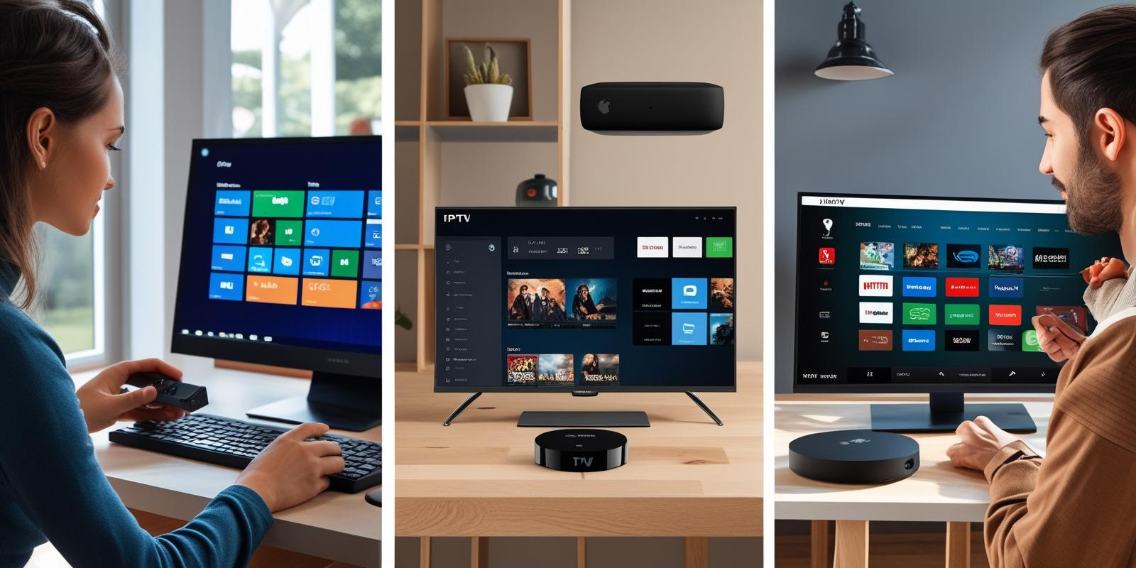 Windows desktop screen running the best IPTV player application with high-definition streaming options.