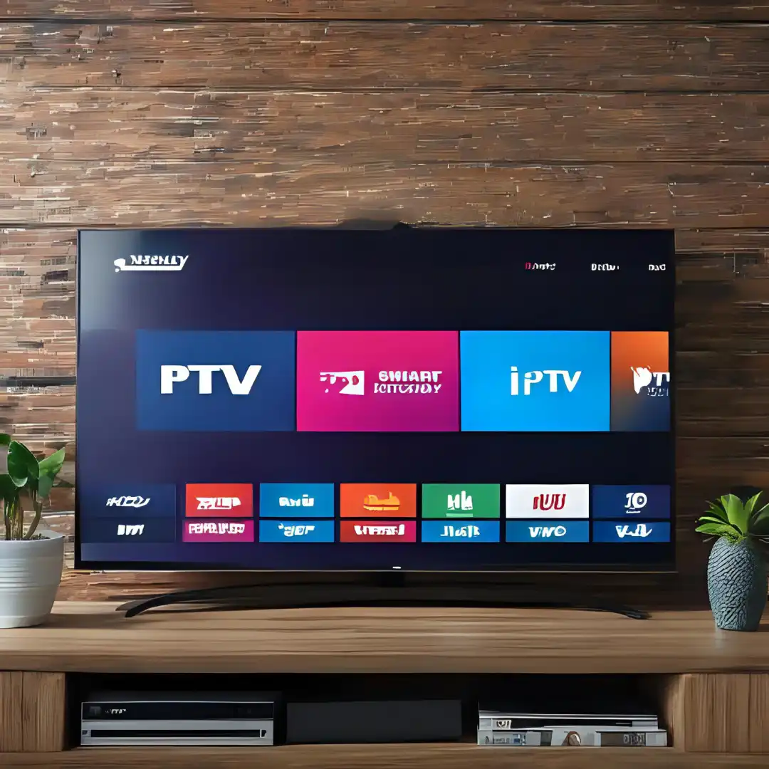 User installing IPTV app for Smart TV from the app store