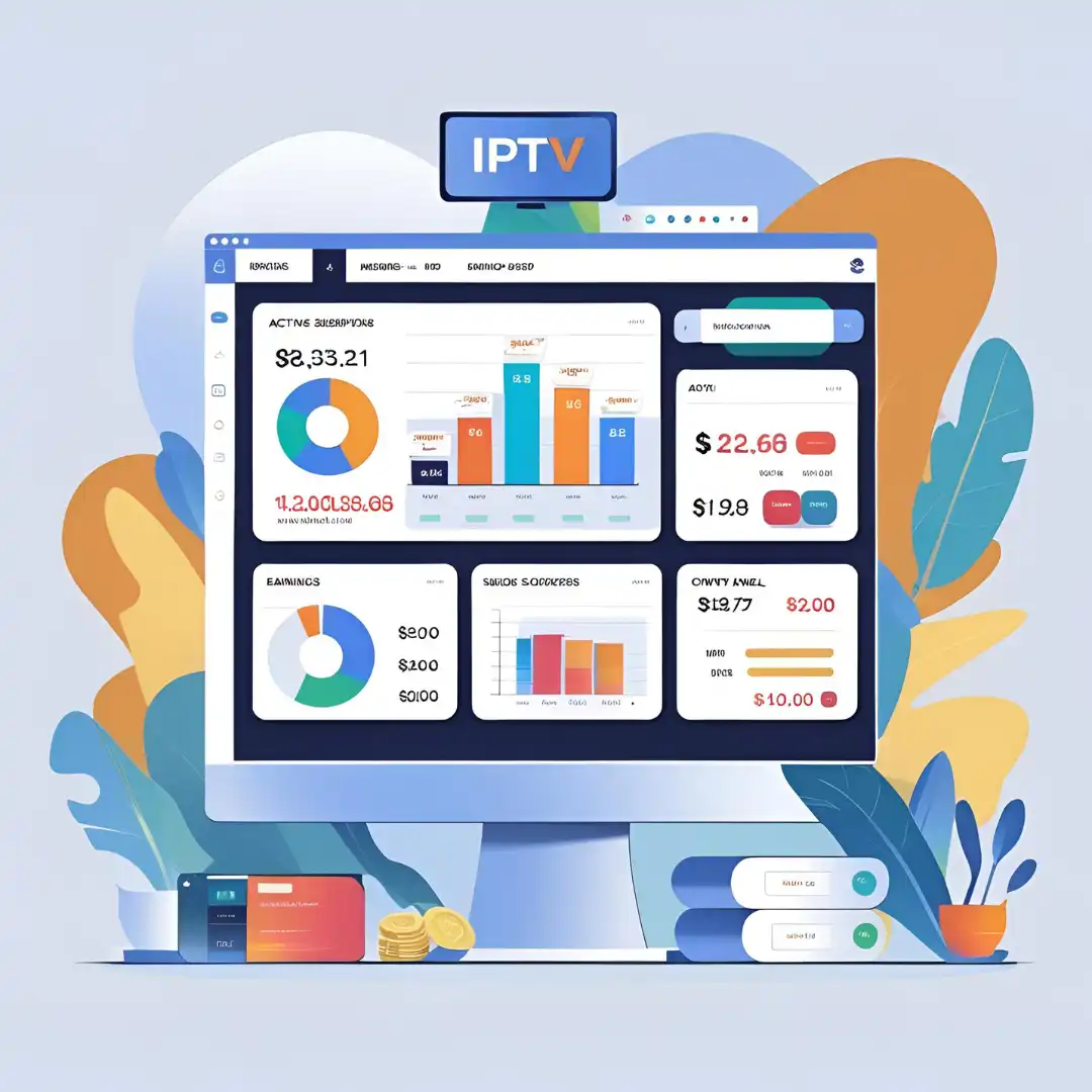 Reseller for IPTV managing customer accounts via dashboard