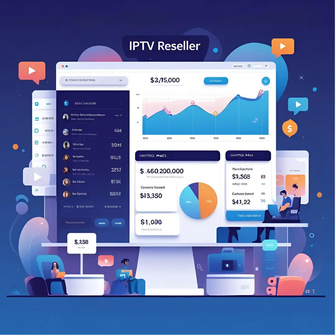 UK-based IPTV reseller panel showing live user connections